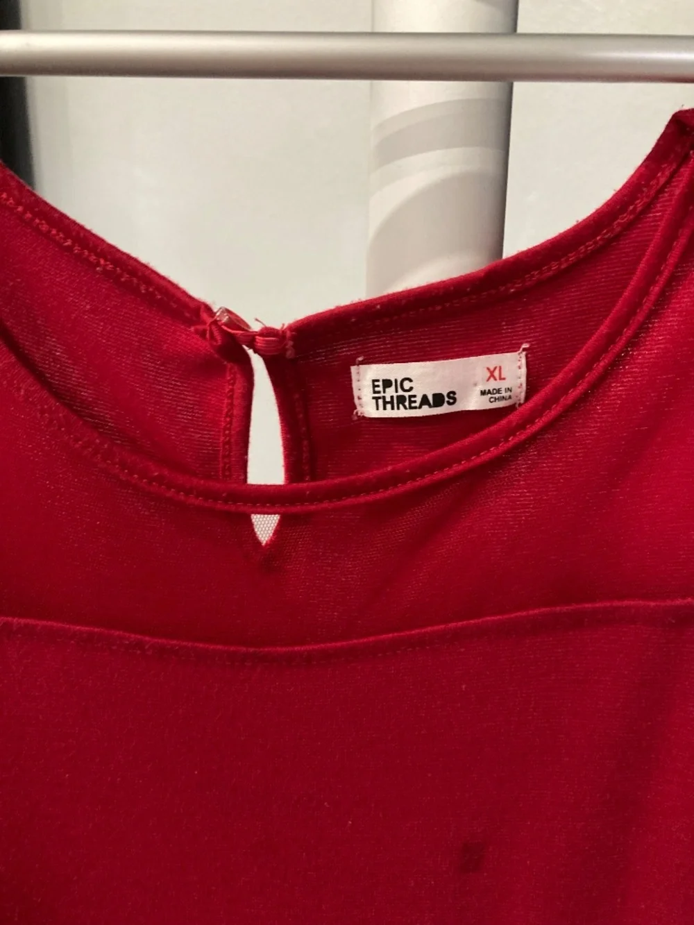 Red kid dress with sparkles